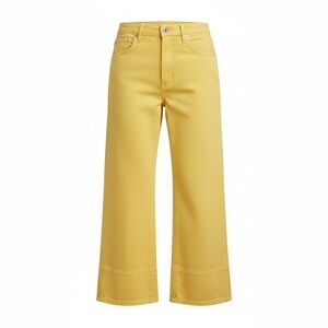 EUC Mother Jeans wide leg ankle denim - size 26 - yellow